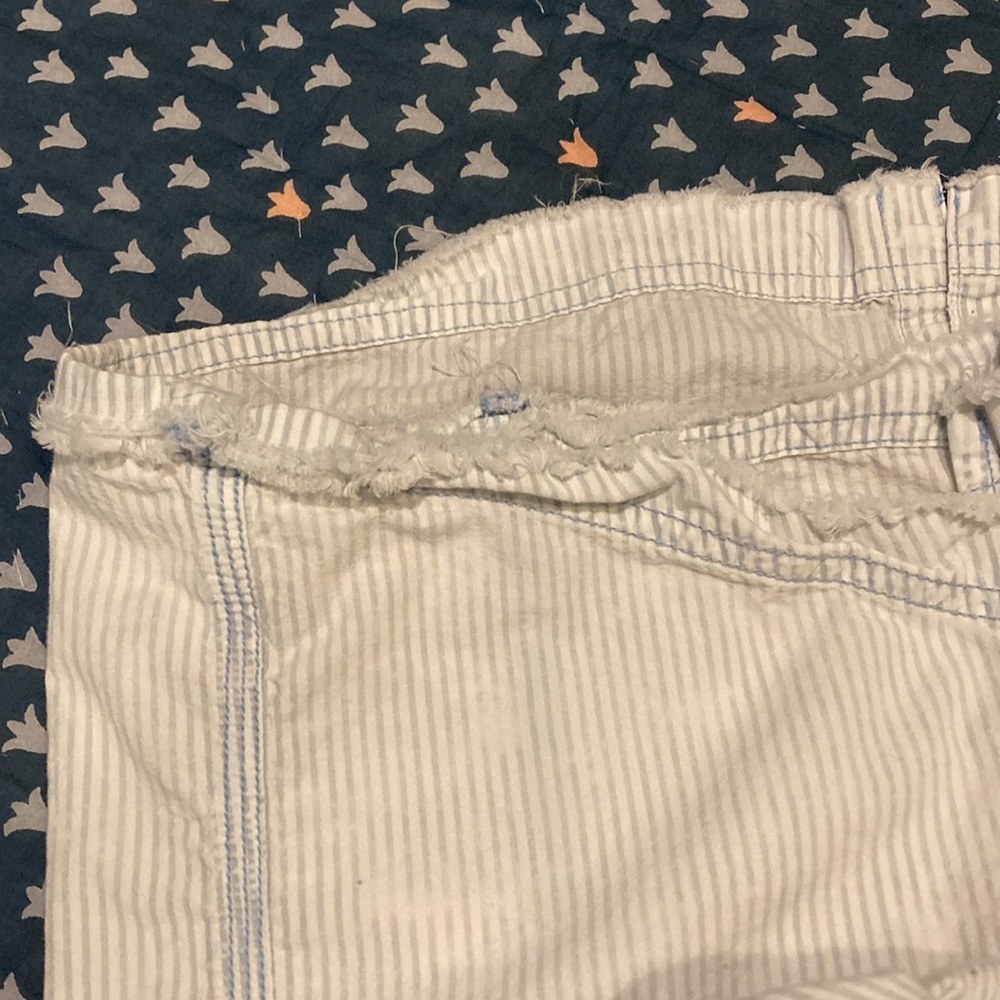 We The Free Light Blue Striped Button-Down Peasant Shirt - Picture 7 of 7